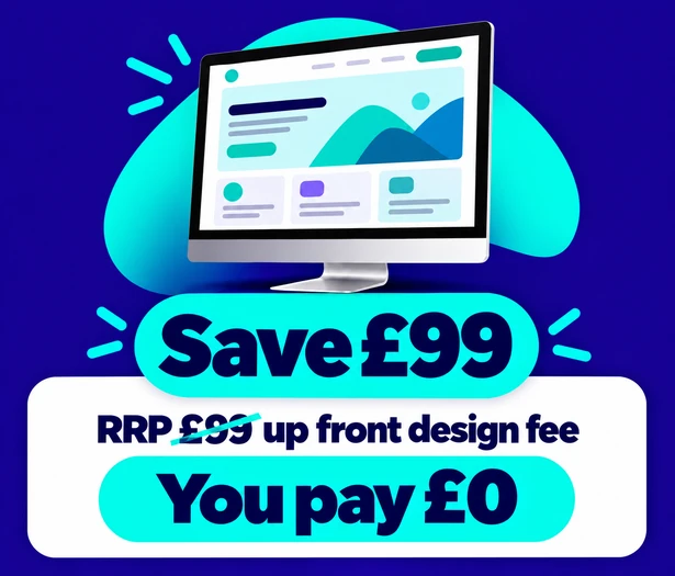 1 page website design save £99 on the RRP upfront design fee you pay £0