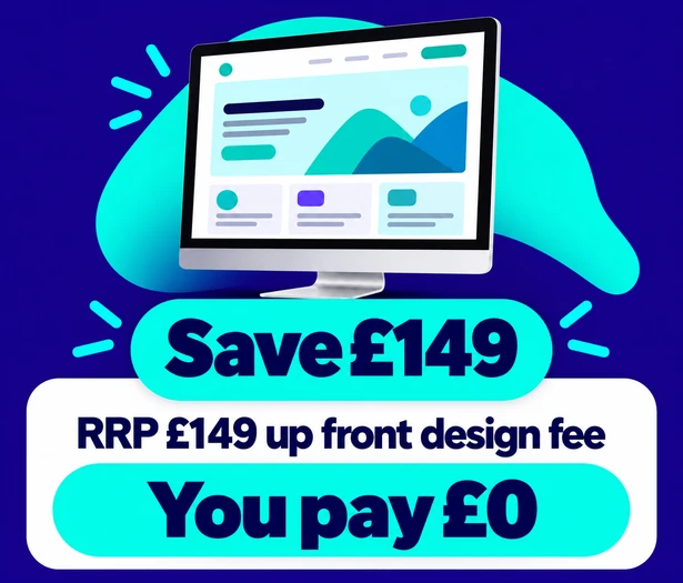 2 page website design save £149 on the RRP upfront design fee you pay £0