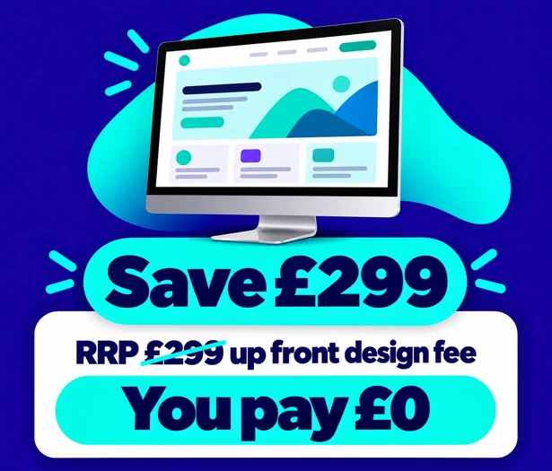 5 page website design save £299 on the RRP upfront design fee you pay £0
