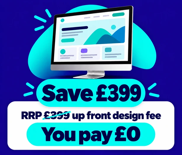 7pagewebsitedesignlondondesignfeebanner Cheap Website Design London 7 page website design save £399 on the RRP upfront design fee you pay £0