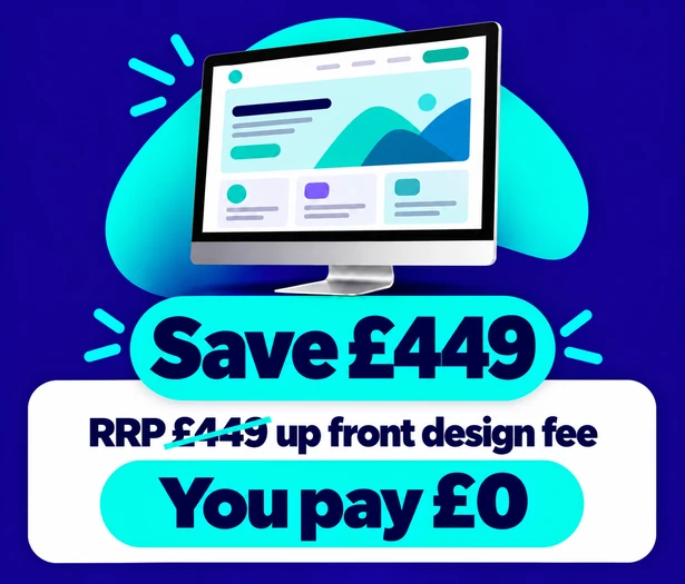 8 page website design save £449 on the RRP upfront design fee you pay £0